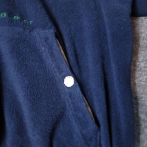 Vtg 90's Polo Ralph Lauren Sport Men's Size XL Navy Blue Fleece Bomber Jacket - Picture 4 of 9